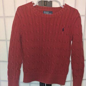 Polo Ralph Lauren Red Cable Knit Sweater 5T